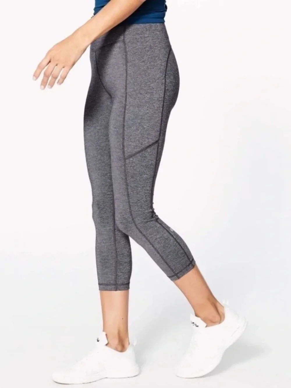 Lululemon Speed Up Crop Heathered Black 21